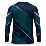 Teal Silver Long Sleeve Jersey - Image 2